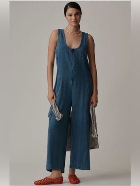 ✨ Pilcro Zip-Front Wide-Leg Overalls Size XXS✨